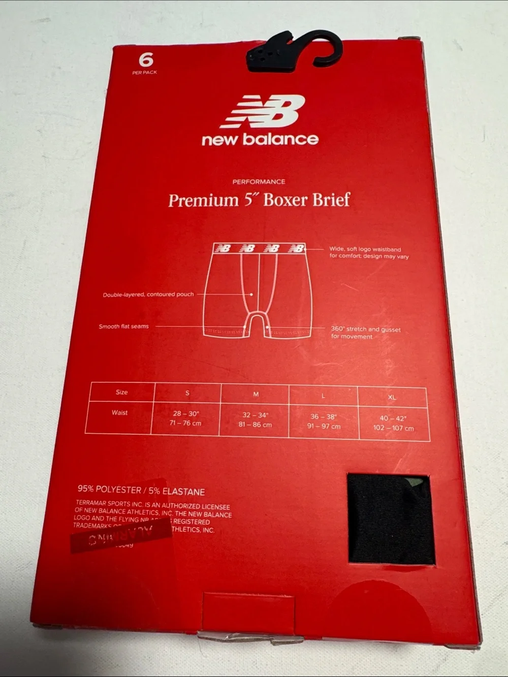 New Balance Boxer Briefs Mens Large 6 Pack